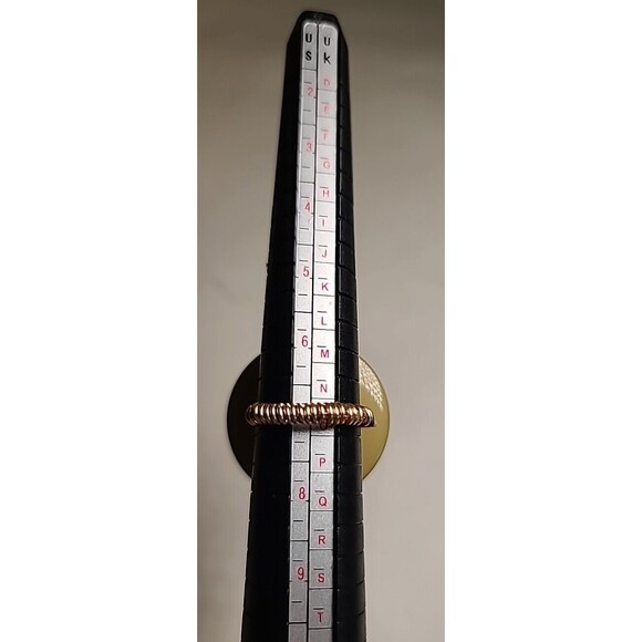 NEW Handmade Artisian Wire Wrap Style Ring Pink Lime Green Goldtone Size 7 - Picture 3 of 6